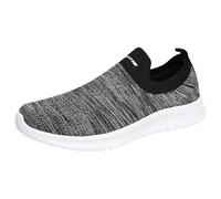 Slip on Baskets pour Homme Femme Barefoot Shoes Chaussures Basses sans Lacets Confortable Antidérapantes Et Large De Marche Travail Chaussures De Randonnée Doux Baskets Fitness Sport Gris 45