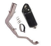 Slip on Moto Échappement Système Complet Évasion Modifié Avant Lien Moyen Tuyau Silencieux en Fiber De Carbone pour CFMoto 300sr Nk250 250sr