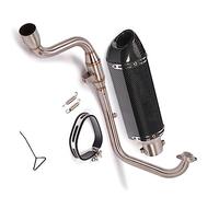 Slip on Moto Système D'échappement Évasion Modifié Avant Moyen Lien Tuyau 51mm Silencieux DB Tueur pour GSX150F Gixxer155