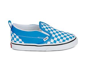 Slip ons enfant garcons Vans Slip-On V COLOR THEORY CHECKERBOARD Bright Azure Bleu 19