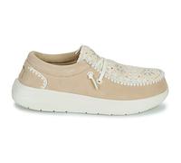 Slip ons femmes HEYDUDE Wendy COMF Suede Crochet Beige 40