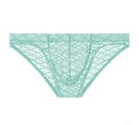 Slip pour homme avec imprimé diamant taille basse transparent pour un port confortable (2XL bleu clair)