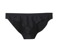 Slip pour homme avec poche bombée - Sous-vêtements de nuit pour homme - Slip sexy doux - String de bikini, Noir , XL