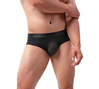 Slip pour homme - Sous-vêtements confortables - Sans coutures - Confortable - Pour homme - Sous-vêtements respirants - Sous-vêtements de sport, Noir , M
