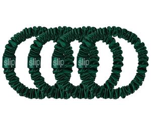 Slip - Pure Silk Skinny Scrunchies - Élastiques à cheveux en soie forest 4 St.