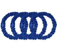 Slip - Pure Silk Skinny Scrunchies - Élastiques à cheveux en soie royal blue 4 St.