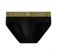 Slip respirant pour homme en modal doux mélange de coton et d'élasthanne - Poche confortable - Coupe haute - Convient pour un usage quotidien (L noir)