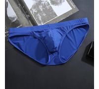 Slip respirant taille basse U-convexe en polyamide doux de couleur unie pour les sports actifs Coupe confortable M (XL bleu)