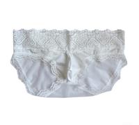 Slip sans couture pour homme avec pochette 3D brillante en tissu de soie glacée respirant taille basse pour un usage quotidien (L blanc)