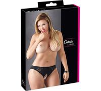 Cottelli Grande Taille - culotte en dentelle ouverte (noir)