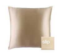 Slip Silk Zippered Euro Pillowcase - 100% Pure Mulberry Silk, Caramel Color, Ultra-Soft & Breathable, Anti-Aging, Hair & Skin-Friendly, Luxurious Satin Finish, 65x65cm, Machine Washable