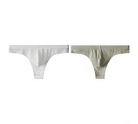 Slip String Homme 2pcs Soie de Glace Respirant M-XXL(C M)