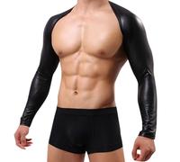 Slip String Homme Sexy, Confortable et élastique T-Shirt à Manches Longues pour Hommes, châle de scène, Costume d'entraînement de Fitness, Costume de Course, Manches Longues, Haute élasticité