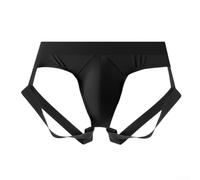 Slip String Homme Taille Élastique Pochette Bulge | pour mélange 80% polyamide et 20% spandex, offre une extensibilité quadridirectionnelle et un pour retour à la (Black XL)