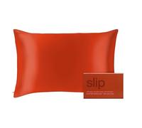 SLIP taie d’Oreiller en Soie 22 Momme, 51 x 76 cm, Design Petal - en Soie de mûrier 100%, avec Fermeture éclair, Respirant, idéal pour Les Personnes allergiques, Rouge
