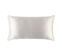 Slip Taie d'oreiller en Soie pour très Grand lit, Blanc (50,8 x 91,4 cm) - Taie d'oreiller 100% Pure Soie de mûrier 22 mommes - Anti-âge, Anti-tête de lit, Anti-Sommeil