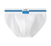 Slip taille basse en modal pour homme avec pochette respirante et taille élastique pour un ajustement confortable tout au long de la journée (2XL, blanc)