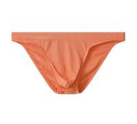 Slip taille basse pour homme fabriqué à partir de coton pour une respirabilité et un ajustement uniforme en toutes saisons (XL orange)