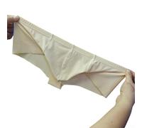 Slip taille basse sans couture pour homme avec poche convexe en U pour une forme naturelle et une liberté de mouvement (XL beige)