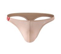 Slip tanga pour homme avec côtés étroits - String classique en tissu côtelé pour homme - Caleçon minimaliste pour une coupe ajustée, Style_w04 kaki, M