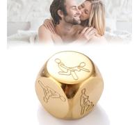 Slipasikao Dés d'affection, dés de Jeu d'amour, dés de Nuit, Jeu de Chambre à Coucher Qui favorise l'intimité, Inspire la Romance et l'amour, Parfait pour Les Rendez-Vous et Les Couples. (Gold)