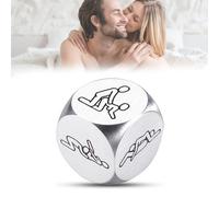 Slipasikao Dés d'affection, dés de Jeu d'amour, dés de Nuit, Jeu de Chambre à Coucher Qui favorise l'intimité, Inspire la Romance et l'amour, Parfait pour Les Rendez-Vous et Les Couples. (Silver)