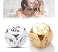 Slipasikao Dés d'affection, dés de Jeu d'amour, dés de Nuit, Jeu de Chambre à Coucher Qui favorise l'intimité, Inspire la Romance et l'amour, Parfait pour Les Rendez-Vous et Les Couples. (2 PCS)