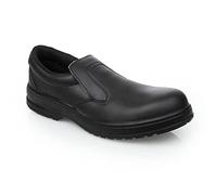 Slipbuster Lite Mocassins de sécurité antidérapantes avec embout, unisexe, taille EU 45 / noire, classée S1 SRC, A845-45