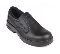 Slipbuster Lite Mocassins de sécurité antidérapantes avec embout, unisexe, taille EU 46 / noire, classée S1 SRC, A845-46