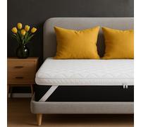 SLIPIO Surmatelas 130x200 cm | 7 cm | Memory Foam Visco+ à Soutien optimisé | Topper de Matelas | Housse Amovible Lavable Anti-acariens & Antiallergique