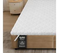 SLIPIO Surmatelas 140x180 cm | 5 cm | Ergo+ Mousse Orthopédique | Topper de Matelas | Housse Amovible Lavable Anti-acariens & Antiallergique