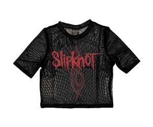 Slipknot Band Logo Back Print Mesh Crop Top