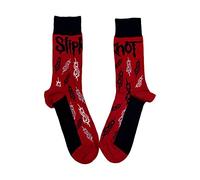 Slipknot Chaussettes Tribal S Band Logo Nouveau Officiel Homme Rouge (Uk Size
