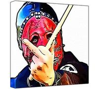 Slipknot Chirs Fehn Impression Pop Art Multicolore Fond blanc 30 x 30 x 2,5 cm