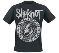 Slipknot Flaming Goat Homme T-Shirt Manches Courtes Noir M 100% Coton Regular/Coupe Standard