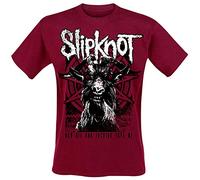 Slipknot Goat Homme T-Shirt Manches Courtes Rouge XL, 100% Coton, Regular/Coupe Standard