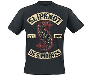 Slipknot Iowa des Moines Homme T-Shirt Manches Courtes Noir S 100% Coton Regular/Coupe Standard