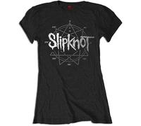 Slipknot 'Logo Star Diamante' (Noir) T-Shirt Slim Femme