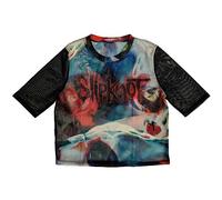 Rock Off officially licensed products Slipknot Mesh Crop Top T Shirt The End So Far Face Nouveau Officiel Femme Noir Size XS