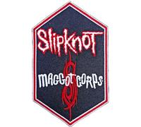 Rock Off officially licensed products Slipknot Patch Maggot Corps Band Logo Nouveau Officiel Noir Woven Iron On Size Accessory Size