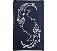 Slipknot - Slipknot Patch Goat Outline Band Logo Officiel Noir Embroidered Woven Iron On Size One Size