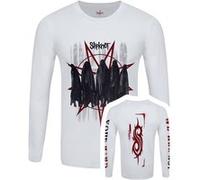 Slipknot T-Shirt à manches longues Shrouded Group Homme Blanc - Taille M Blanc G