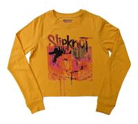 Slipknot The End, So Far Barcode (Back Print) Yellow L Femme T-shirt