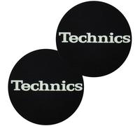 Slipmat Technics Noir Logo Jaune Lumineux 1 Paire