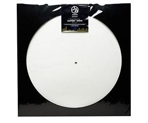 SLIPMATS : SLIPMAT Leather White - Diamètre : 295 mm - Épaisseur : 1,5 mm - Anatomie Audio - Fabriqué en UE Blanc