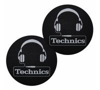 Slipmats Technics Casque Argent Sur Fond Noir 1 Paire 60642