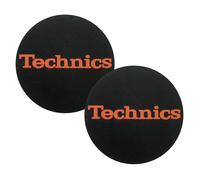 Slipmats Technics Noir Logo Rouge 1 Paire 0020101759