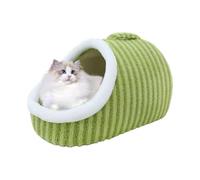 Slipper Cat Bed Washable Anti-Slip Bottom Ultra Soft Plush Enclosed Cavern