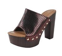 Slippers Femme Chaussons à Talons Hauts pour Femmes, Sandales à Bout Ouvert, pour Une Tenue décontractée, des Vacances, l'été, Le Printemps, la Mode, Chaussures Confortables