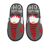 Slippers Je Me Détends Avec Mon Gonme Chaud Accueil Pantoufles Peluche Maison Slippers Pour Automne Femmes Hôtel L